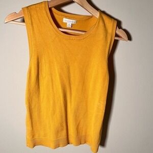 Charter Club Mustard Yellow Sweater Vest Tank Top